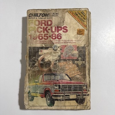 Chilton Repair Tune up Service Manual Book Ford Pick Ups 1965-86 F100 F150 F250