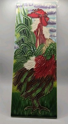Unbranded Rooster hanging tile decorative  16 in x 6 in gorgeous! velvet back