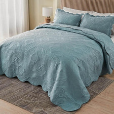 Extra Wide Oversized King Bedspreads 128X120 for Tall King or Cal King Bed Ultra