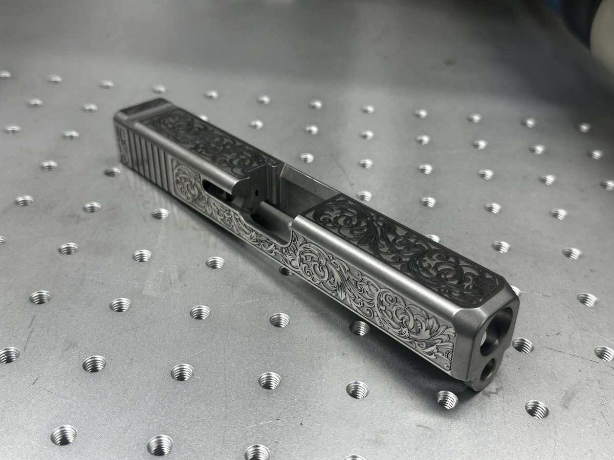Glock 19 Slide Gen 3 Stainless Engraved Custom Scroll Design #5 | eBay