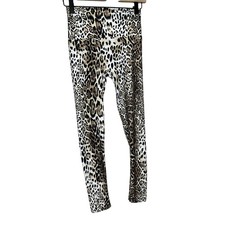 Daniela Corte 100% Silk Leopard Print Leggings Size 38 (Small) - Made in USA