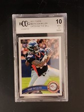 VON MILLER 2011 TOPPS (RC) ROOKIE BCCG 10 #427A CATCHING THE BALL