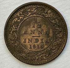 1916 British India 1/12 Anna KM 509