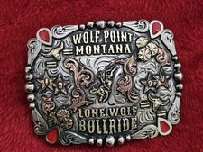 RODEO?X~TREME?1999?Bull Riding CHAMPION TROPHY BUCKLE?Wolf Point Montan?Rare?W60