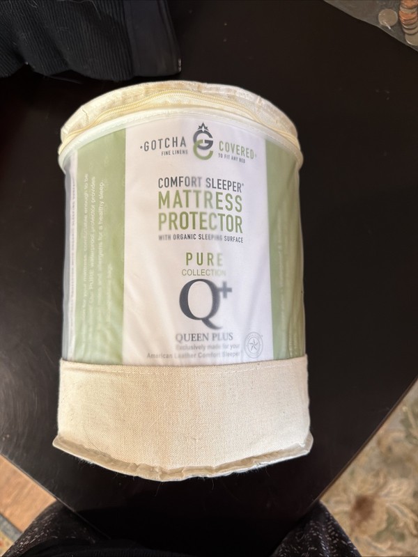 Gotcha Covered Pure Collection Organic Mattress Protector, White, Queen Plus