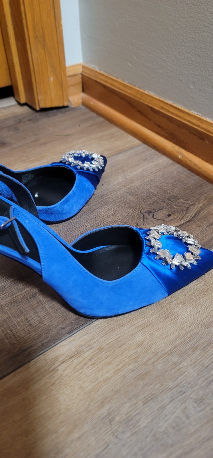 Reiss Blue Embelished Slingback Heel Size 9 image 9