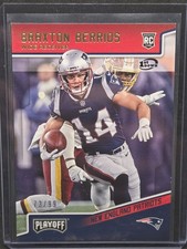 2018 Panini Playoff Football Braxton Berrios Rookie Card 1st down 73/99 #287. rookie card picture