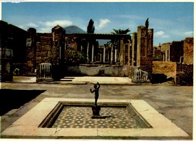 Pompeii, Casa del Fauno, First Atrium Postcard