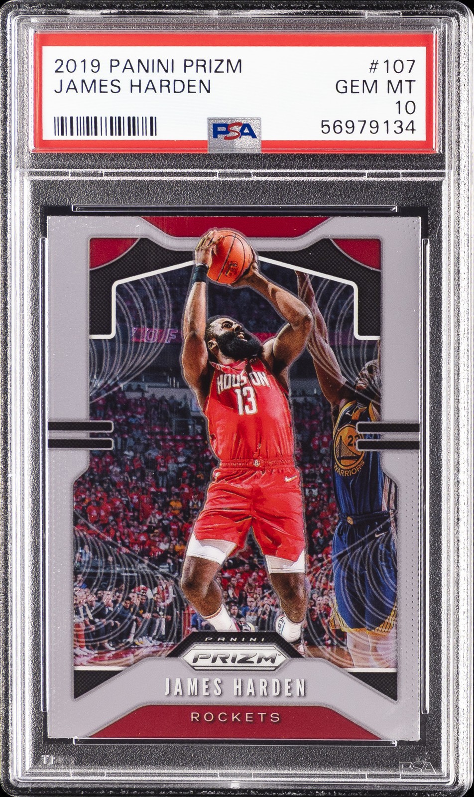 2019 PANINI PRIZM #107 JAMES HARDEN PSA 10