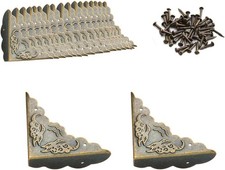 40 Pcs Metal Furniture Corner Protector,Antique Decorative Antique Bronze