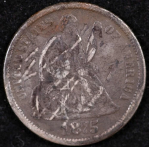 1875 SEATED LIBERTY DIME