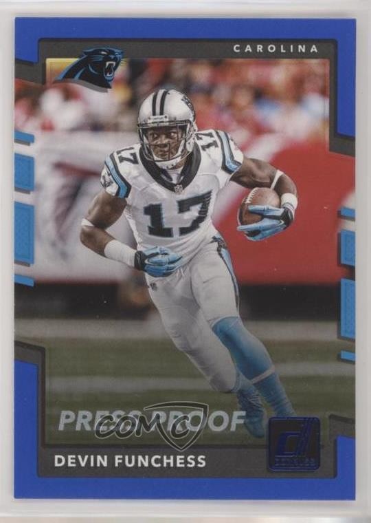 2017 Panini Donruss Press Proof Blue Devin Funchess #151 0q1p