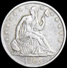 1858-O Liberty Seated Half Dollar 50c WB-8, New Orleans Mint, Very Fine (VF)