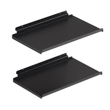 2 Pack 17X10 Inch Large Slatwall Shelves, Metal Slat Wall Shelves Accessories...