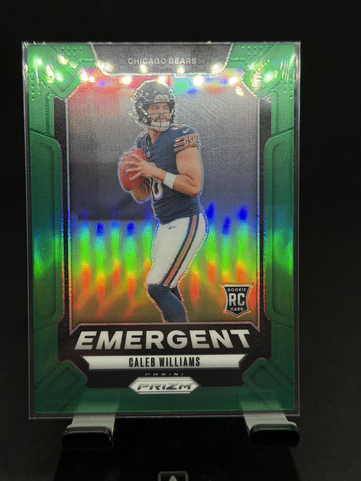 2024 Panini Prizm #1 Caleb Williams Emergent Green Wave Prizm