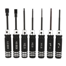 7 Pieces Steel Screwdriver Set RC Tool Kit For RC Model Car Helicopter Black