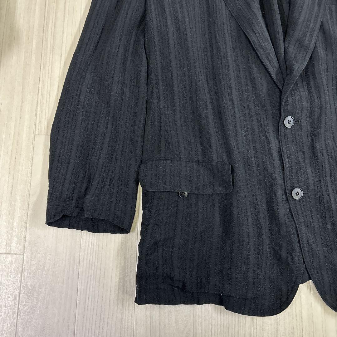 ジャケット・アウター BLACK BARRRETT 14SS Tailored Jacket COMME DES GARCONS CDG VINTAGE BLACK LINEN BLAZER JACKET SIZE