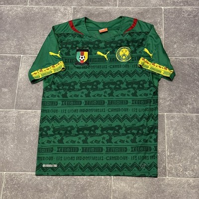 KAMERUN 2014 2015 HEIM FUSSBALLTRIKOT PUMA NATIONALMANNSCHAFT TRIKOT GRÖSSE MEDIUM