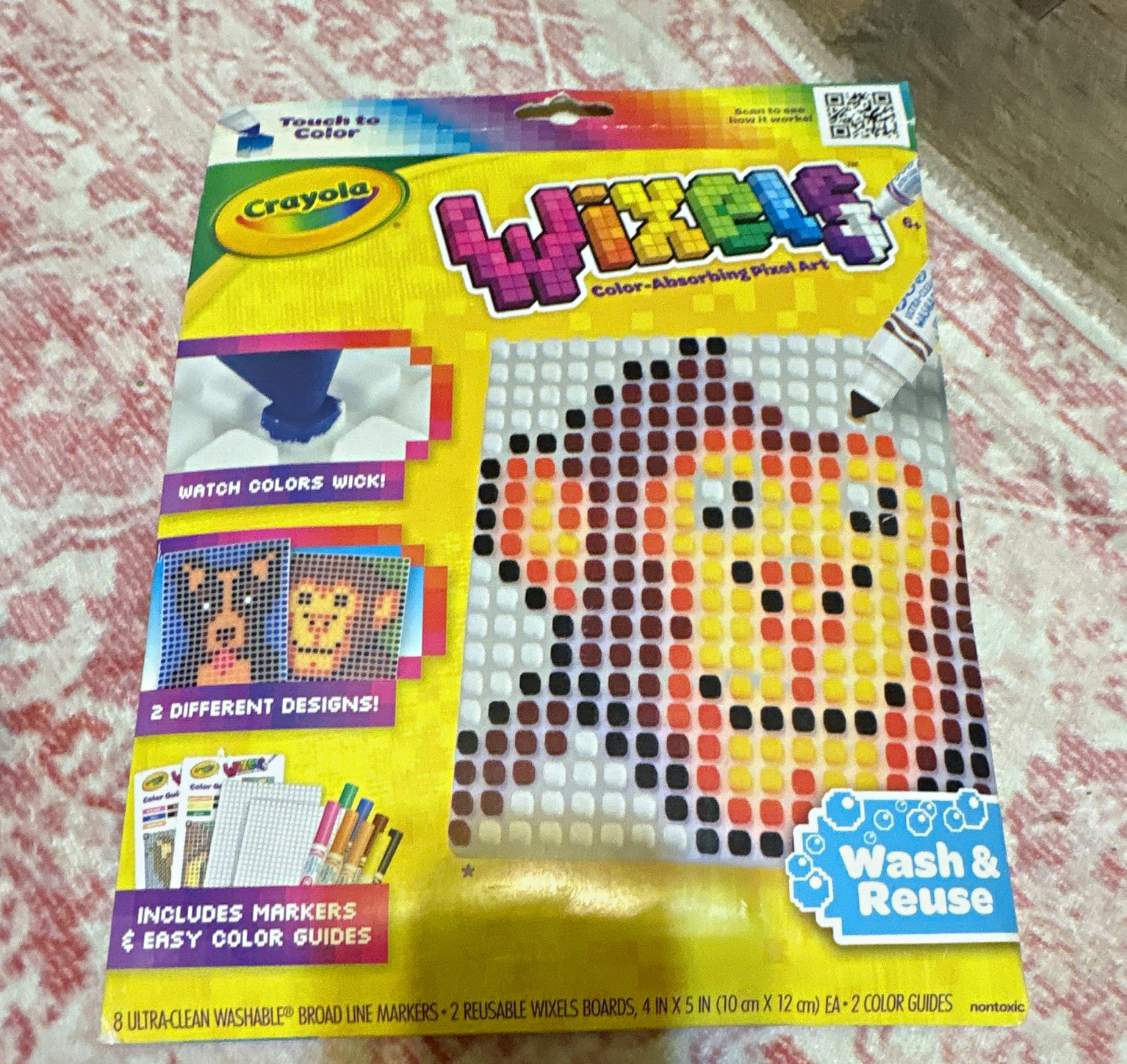 Crayola Wixels Color-Absorbing Pixel Art Craft Kit Wash & Reuse