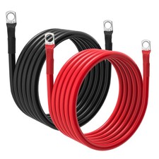 6 AWG Battery Cable 6 Gauge Wire 5/16 Terminals Inverter Solar RV 6FT 2 PCS