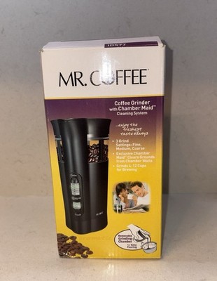 Mr. Coffee IDS77 Coffee Grinder Precision Chamber Maid 4-12 Cup Original Box