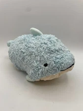 Pillow Pets Premium PEE-WEES SMALL 12" Blue Dolphin Squeaky 2010 Plush Rare