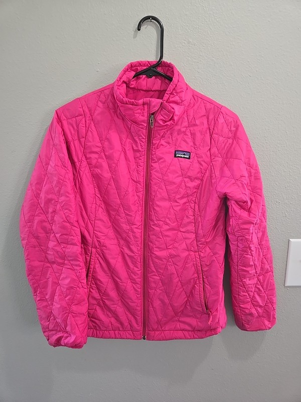 Patagonia Kids Large Quilted Zip Up Jacket Pink Size 12 Girl