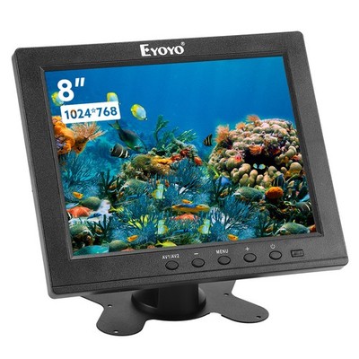 Eyoyo 8 Zoll LCD Video Audio HDMI Monitor Display BNC für PC CCTV DVR Sicherheit
