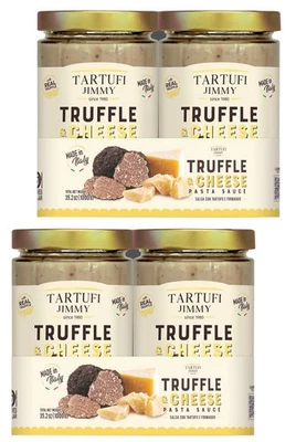 4-PACK Tartufi Jimmy Truffle & Cheese, 17.6 Oz each jar, Total 70.4 Oz