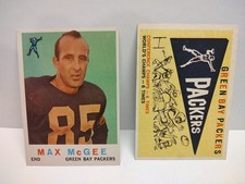 Lot Of Two 1959 Packers Cards! Max McGee Rookie