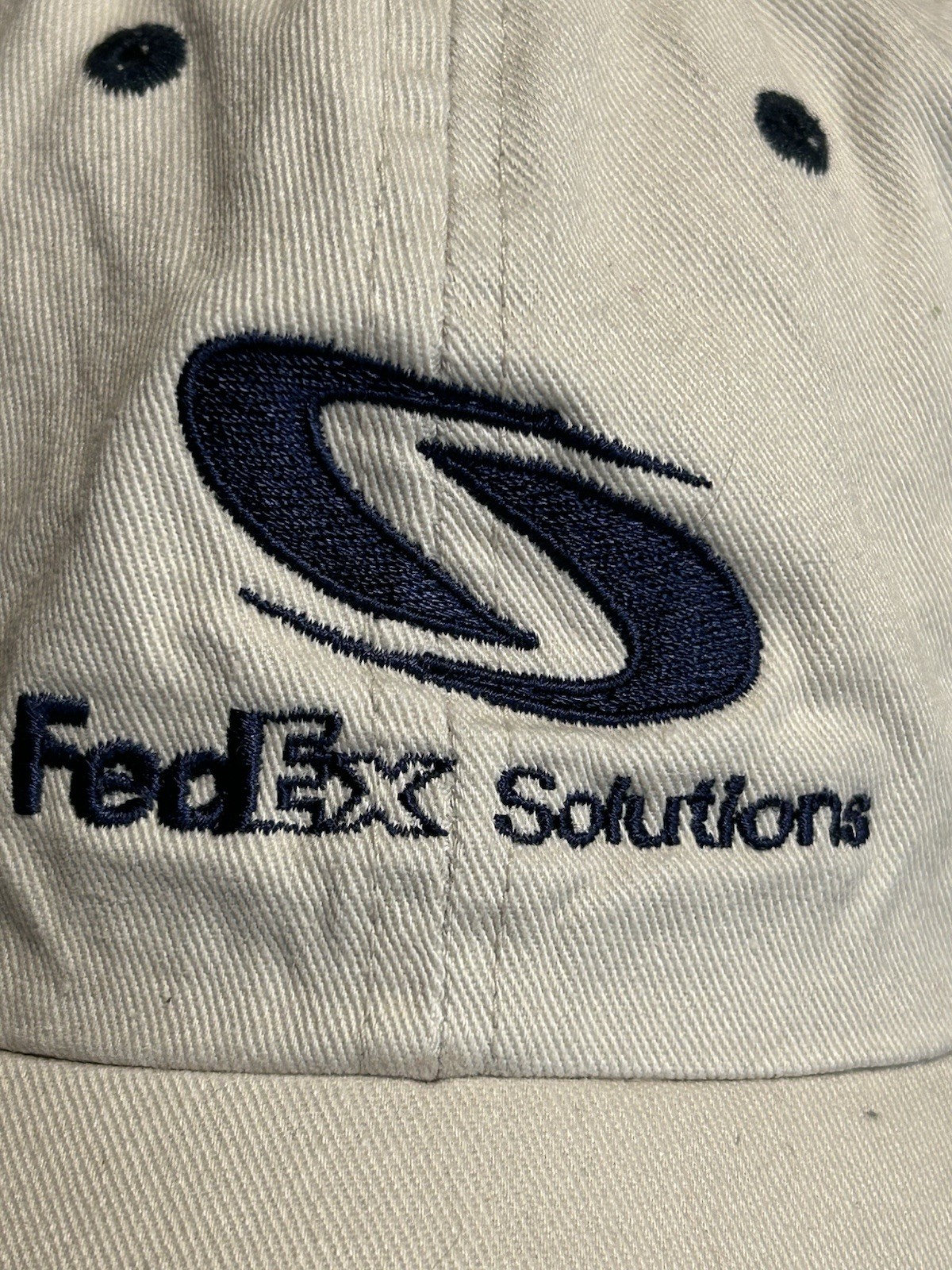 FEDEX SOLUTIONS HAT CAP ADJUSTABLE STRAPBACK WHITE - image 2