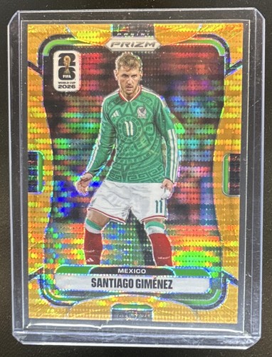 2026 Panini Prizm World Cup Santiago Gimenez Preferred Gold #/10 Mexico
