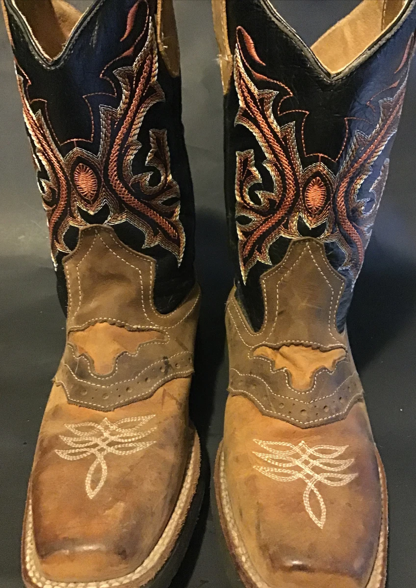 California De Mabi Mens Square Toe Cowboy Rodeo Western Boots Size US 5 1 2