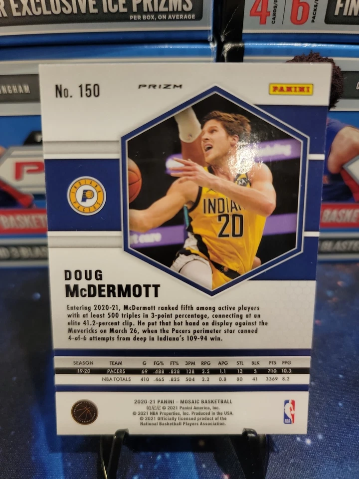 2020-21 Panini Mosaic Doug McDermott Orange Reactive #150 Indiana Pacers - Image 2 of 2