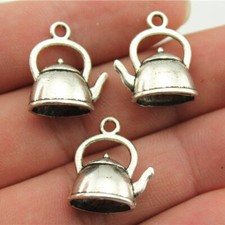 10Pcs 20x17x10mm Alloy Charm 3D Teapot Pendants Pendant EF3912