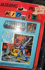 Lot Of 2 Masters Of The Universe MOTU He-Man Skeletor 1985 Kidwiz Sliding Puzzle