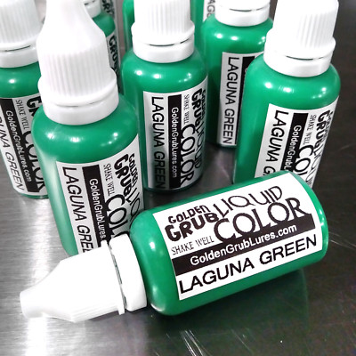 NEW 1 OZ. LAGUNA GREEN Liquid Color Dye Fishing Soft Bait Lure Making plastisol