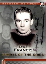 Emile Cat Francis Signed 2007 In The Game #87 Autographed Rangers 53923