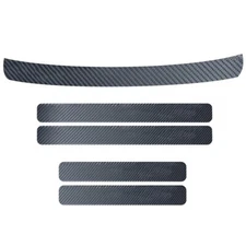 Door Plate Sill Scuff Cover Anti-Scratch Carbon Fiber Sticker Car Accessories