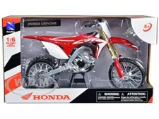 HONDA CRF450R DIRT BIKE RED & WHITE 1/6 DIECAST MOTORCYCLE BY NEW RAY 49583