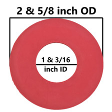 Rubber Toilet Flush Valve Seal 3-3/8-inch OD by 1- 5/8-inch ID 66X30mm 
