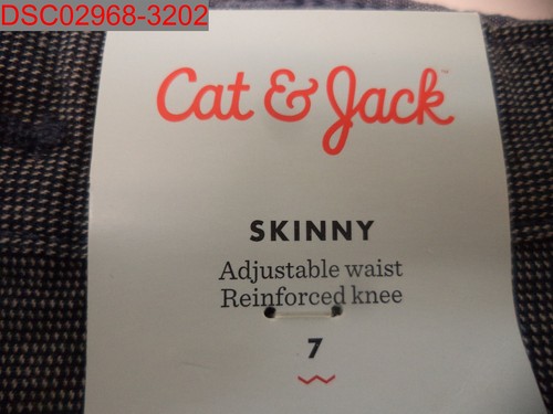 Cat & Jack Boys Blue Adjustable Waist Flat Front Dress Pants, 7 490461306016 - Picture 9 of 10