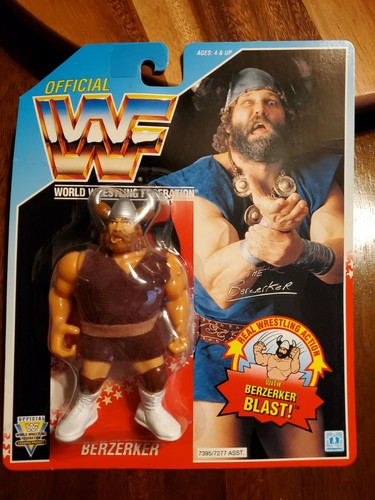 BERZERKER WWF Wrestling  Hasbro MOC blue card...