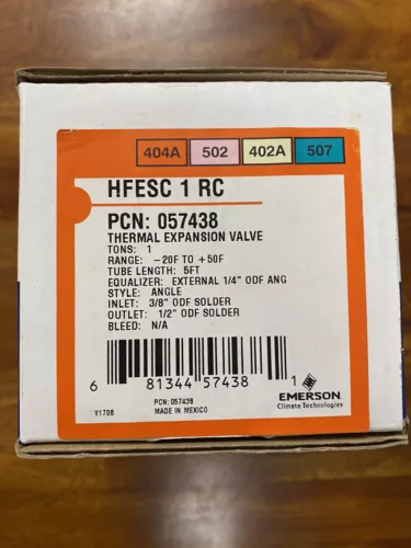 Emerson HFESC 1 RC PCN: 057438 Thermal Expansion Valve
