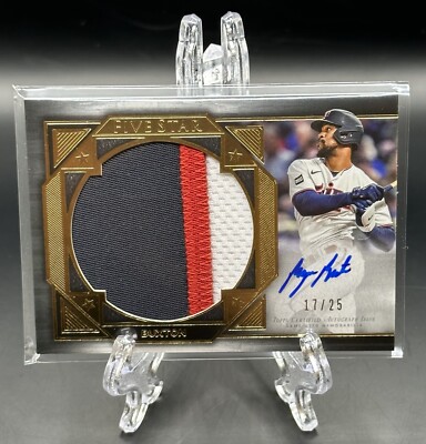 Byron Buxton 2022 Topps Five Star Game-Used Jumbo Jersey Patch On-Card Auto /25!