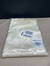 NEW  Tablecloth Dinner Party "NOEL" Ivory w/4 Napkins  52" x 70"