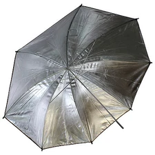 FREE SHIP ~ 43" 110cm Black Silver Reflective Portrait Umbrella Studio Reflector