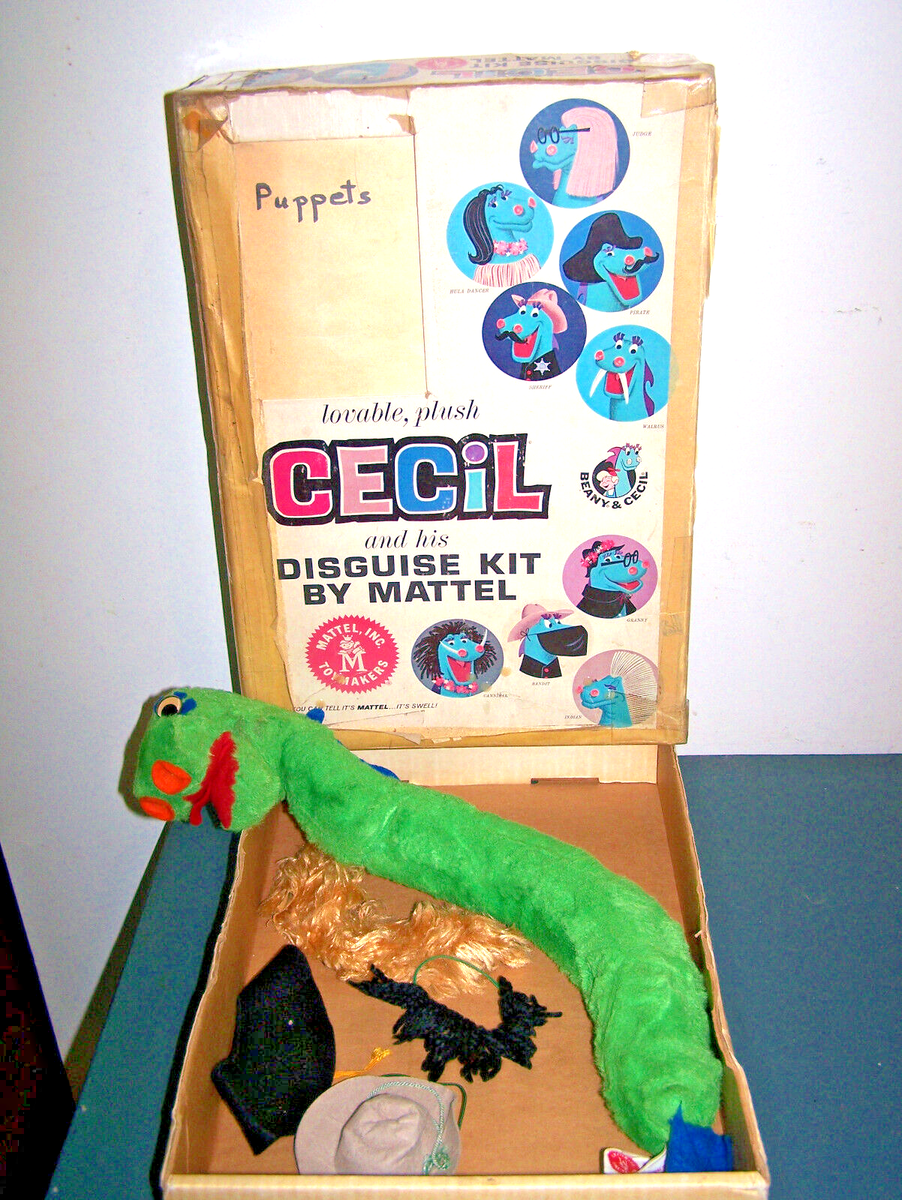 1962 MATTEL CECIL THE SEASICK SEA SERPENT MONSTER PLUSH DISGUISE