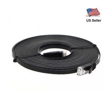 CAT6 RJ45 Thin Flat Shielded Internet Lan Network Cable - 10 FT