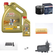BOSCH Inspektionspaket 6 L Castrol EDGE FST 5W-30 LL für Nissan Note